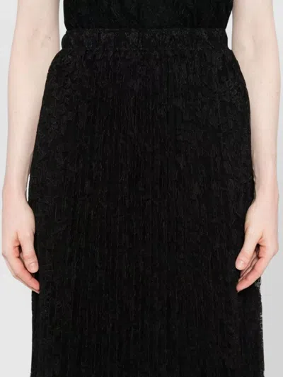 Ermanno Scervino Midi Skirt With Lace Overlay Design In Black