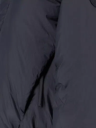 Canada Goose Hooded Jacket With Elasticated Cuffs And Pockets In Blue