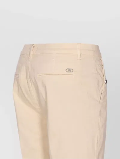 Liu •jo Straight Leg Jeans With Button Pockets And Belt Loops In Gold