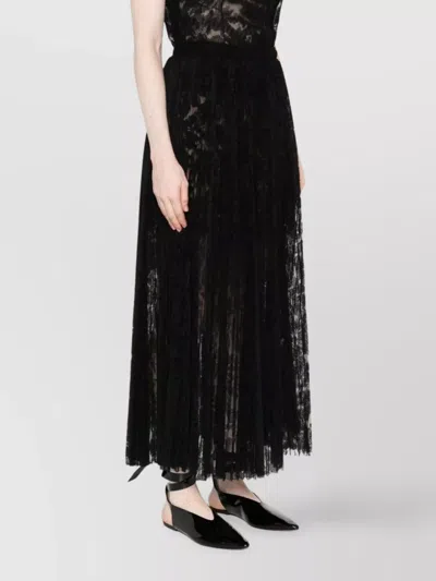 Ermanno Scervino Midi Skirt With Lace Overlay Design In Black