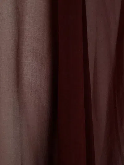 Raquel Diniz Flowing Silk Cape A-line Hem In Brown