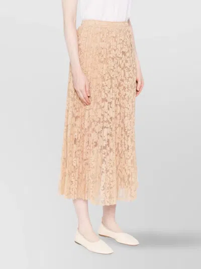 Ermanno Scervino Beige Elegance In Skirt In Gold