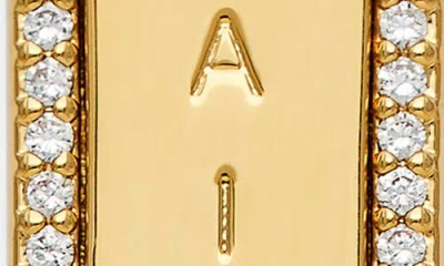 Nadri Faith Cubic Zirconia Dogtag Pendant Necklace In Gray