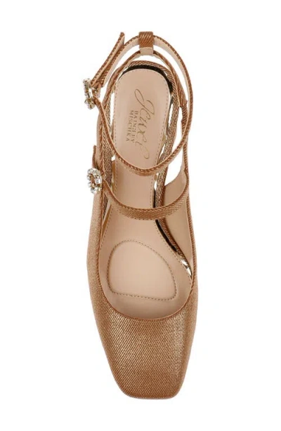 Jewel Badgley Mischka Keilani Maryjane Evening Pumps In Gold