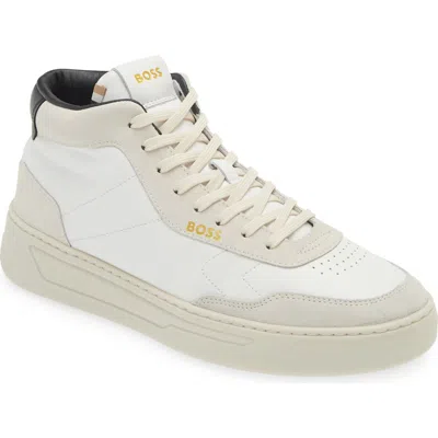 Hugo Boss Boss Baltimore High Top Sneaker In Natural | ModeSens