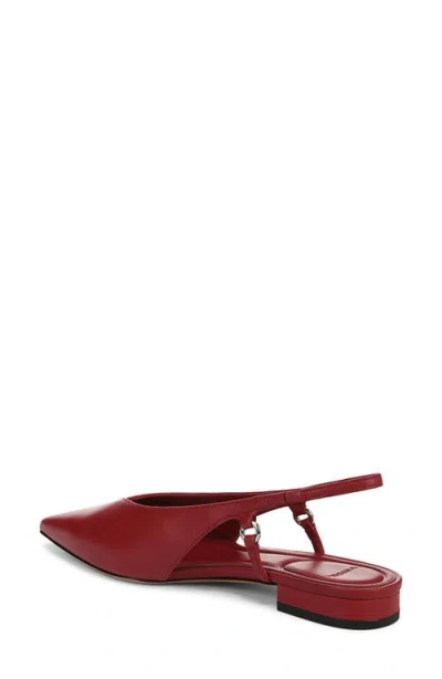 Vince Ines Slingback Pointed Toe Flat In Red