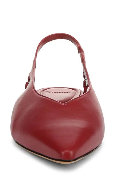 Vince Ines Slingback Pointed Toe Flat In Red