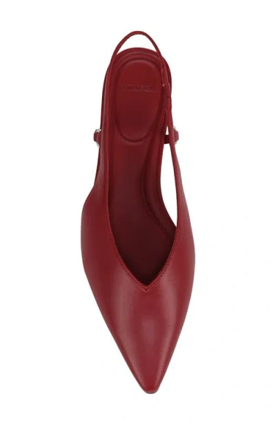 Vince Ines Slingback Pointed Toe Flat In Red