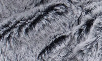 Surell Faux Fur Ruffle Scarf In Gray