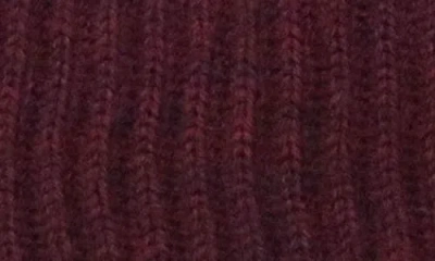 Portolano Merino Wool Rib Cuff Beanie In Brown