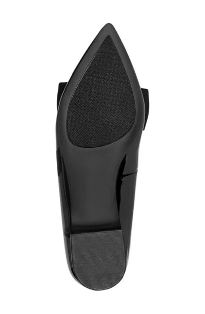 Bandolino Women's Auggie Bow Pointed Toe Tailored Loafers In Black