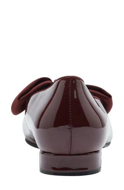 Bandolino Women's Auggie Bow Pointed Toe Tailored Loafers In Brown