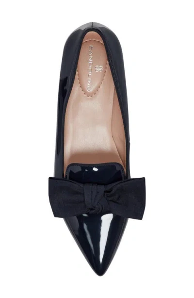 Bandolino Women's Auggie Bow Pointed Toe Tailored Loafers In Black