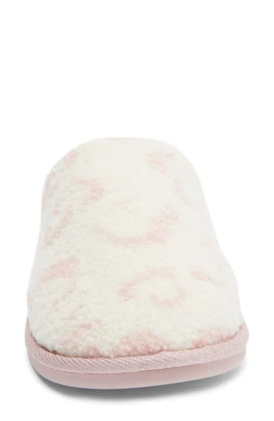 Honeydew Plush Heart Scuff Womens Memory Foam Slip-on Slippers In White