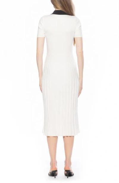 Alexia Admor Lanie Collared Knit Midi Dress In White