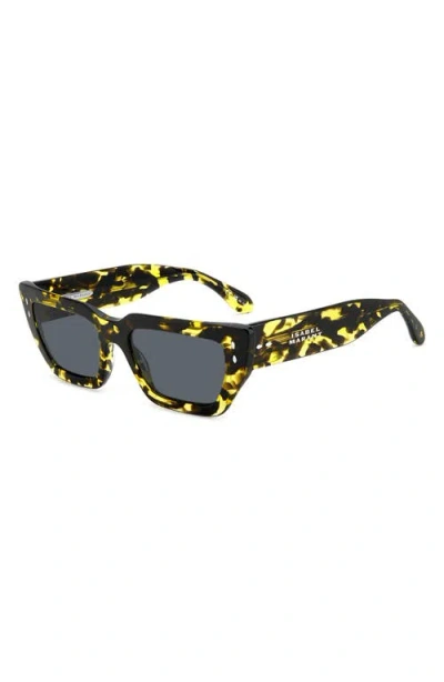 Isabel Marant 54mm Rectangular Sunglasses In Yellow