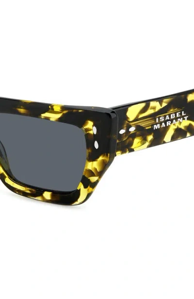 Isabel Marant 54mm Rectangular Sunglasses In Yellow