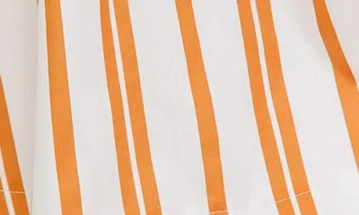 Flying Tomato Stripe Cotton Fit & Flare Maxi Sundress In Brown