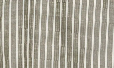 Max Studio Stripe Popover Tunic In Gray