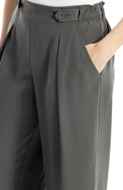 Max Studio Pleated Wide Leg Pants In Gray
