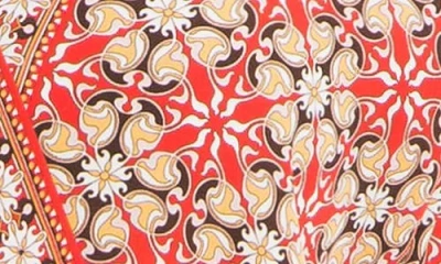 Max Studio Patterned Surplice Crepe Blouse In Pink