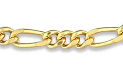 Delmar 2.2mm Figaro Link Chain Necklace & Bracelet Set In Gold