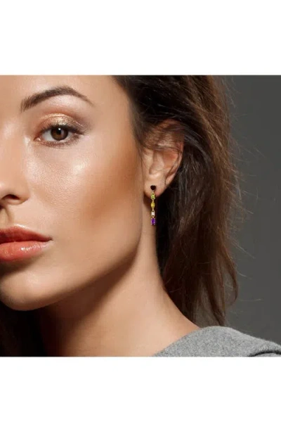 Delmar Semiprecious Stone Linear Drop Earrings In Multi