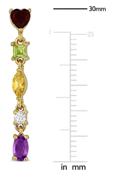 Delmar Semiprecious Stone Linear Drop Earrings In Multi