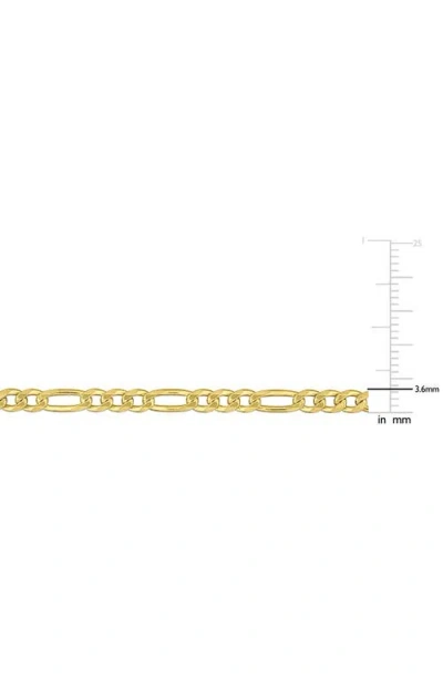 Delmar 3.8mm Figaro Link Bracelet In Gold