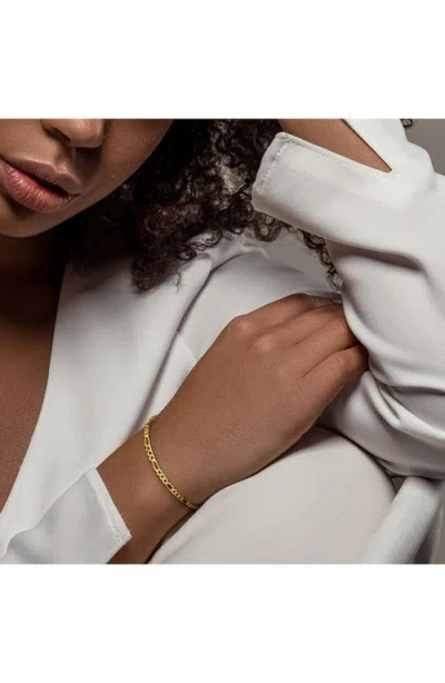 Delmar 3.8mm Figaro Link Bracelet In Gold