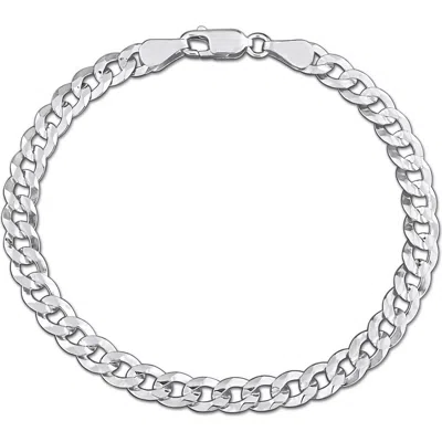 Delmar Diamond Cut Curb Chain Bracelet In Black
