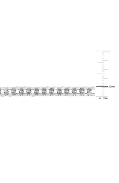 Delmar Diamond Cut Curb Chain Bracelet In Black