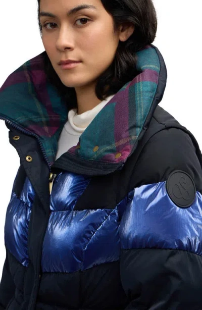 Scotch & Soda Kaatye Core Fit Water Repellent Maxi Puffer Coat In Black