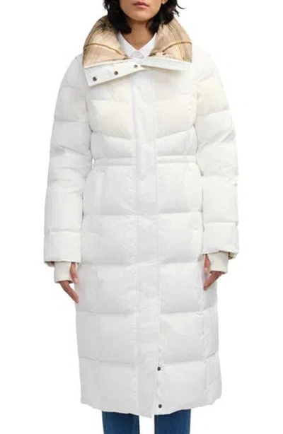Scotch & Soda Kaatye Core Fit Water Repellent Maxi Puffer Coat In White