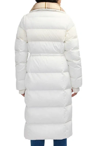 Scotch & Soda Kaatye Core Fit Water Repellent Maxi Puffer Coat In White