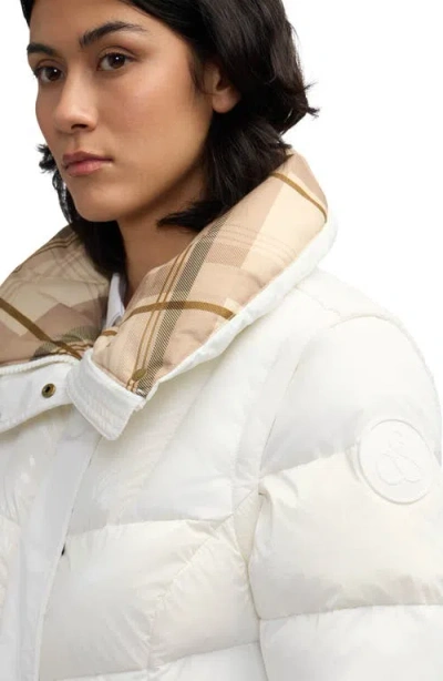 Scotch & Soda Kaatye Core Fit Water Repellent Maxi Puffer Coat In White