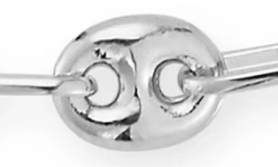 Chloe & Madison Chloe And Madison Rhodium Plated Sterling Silver Mariner Chain Bracelet In Silver