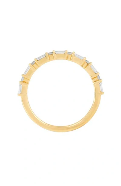 Frankie & Zoe Alternating Round & Emerald Cut Diamond Band Ring In Gold