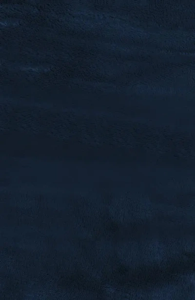 Woven & Weft Faux Shearling Fleece Throw Blanket In Blue