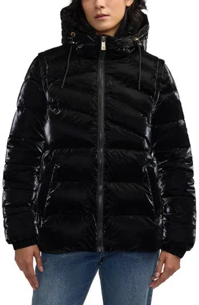 Scotch & Soda Schyler Boxy Water Repellent Puffer Jacket In Black