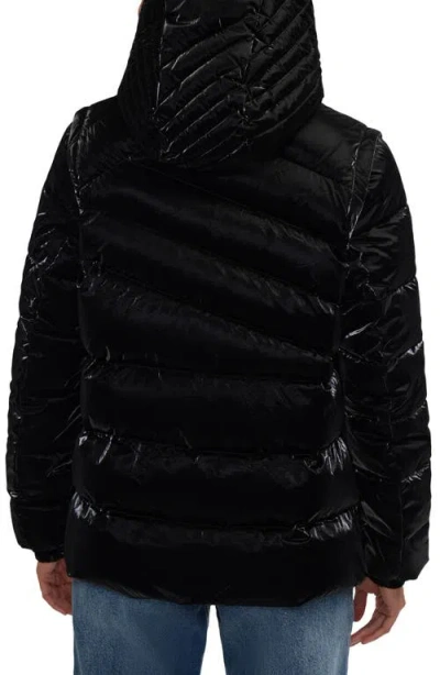 Scotch & Soda Schyler Boxy Water Repellent Puffer Jacket In Black