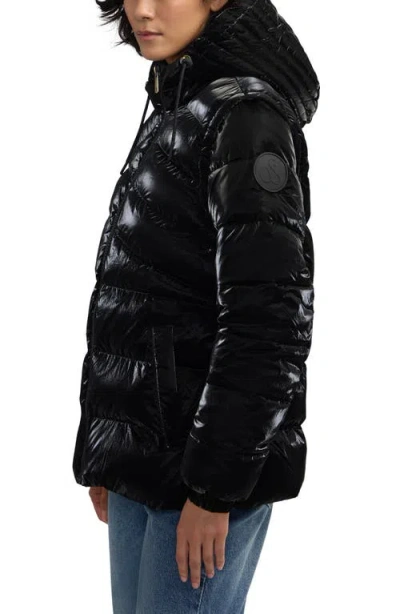 Scotch & Soda Schyler Boxy Water Repellent Puffer Jacket In Black