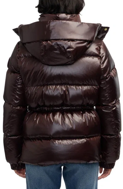 Scotch & Soda Vivienne Boxy Water Repellent Quilted Down Jacket In Purple