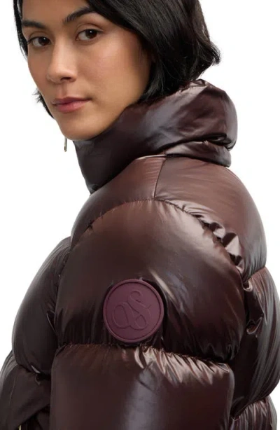 Scotch & Soda Vivienne Boxy Water Repellent Quilted Down Jacket In Purple