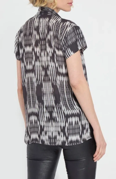 Lyssé Katya Sleeve Top In Textural Harmony In Black