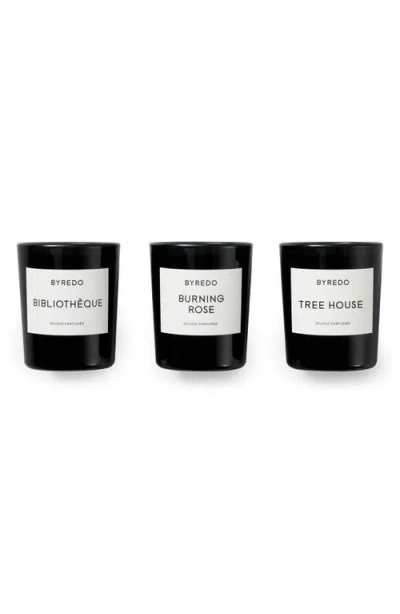 Byredo Mini Candle Set (limited Edition) $150 Value In Black