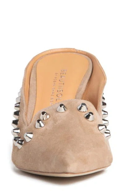 Beautiisoles Goergia Pointed Toe Mule In Brown