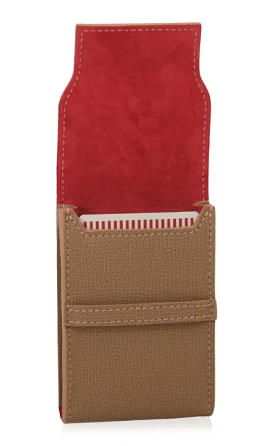 Throwing Doubles The Marrakech Â Leather Playing Card Set In Red