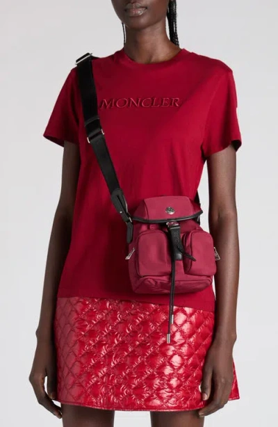 Moncler Mini Trick Crossbody Bag In Burgundy