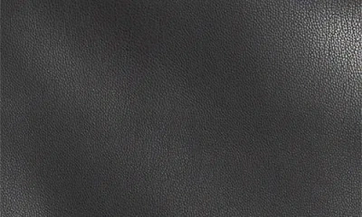 Open Edit Faux Leather Wrap Miniskirt In Black